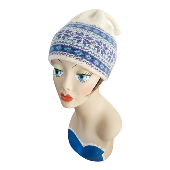 Vintage Top Notch Knits Wool Snowflake Ski Hat - Picture 2 of 9